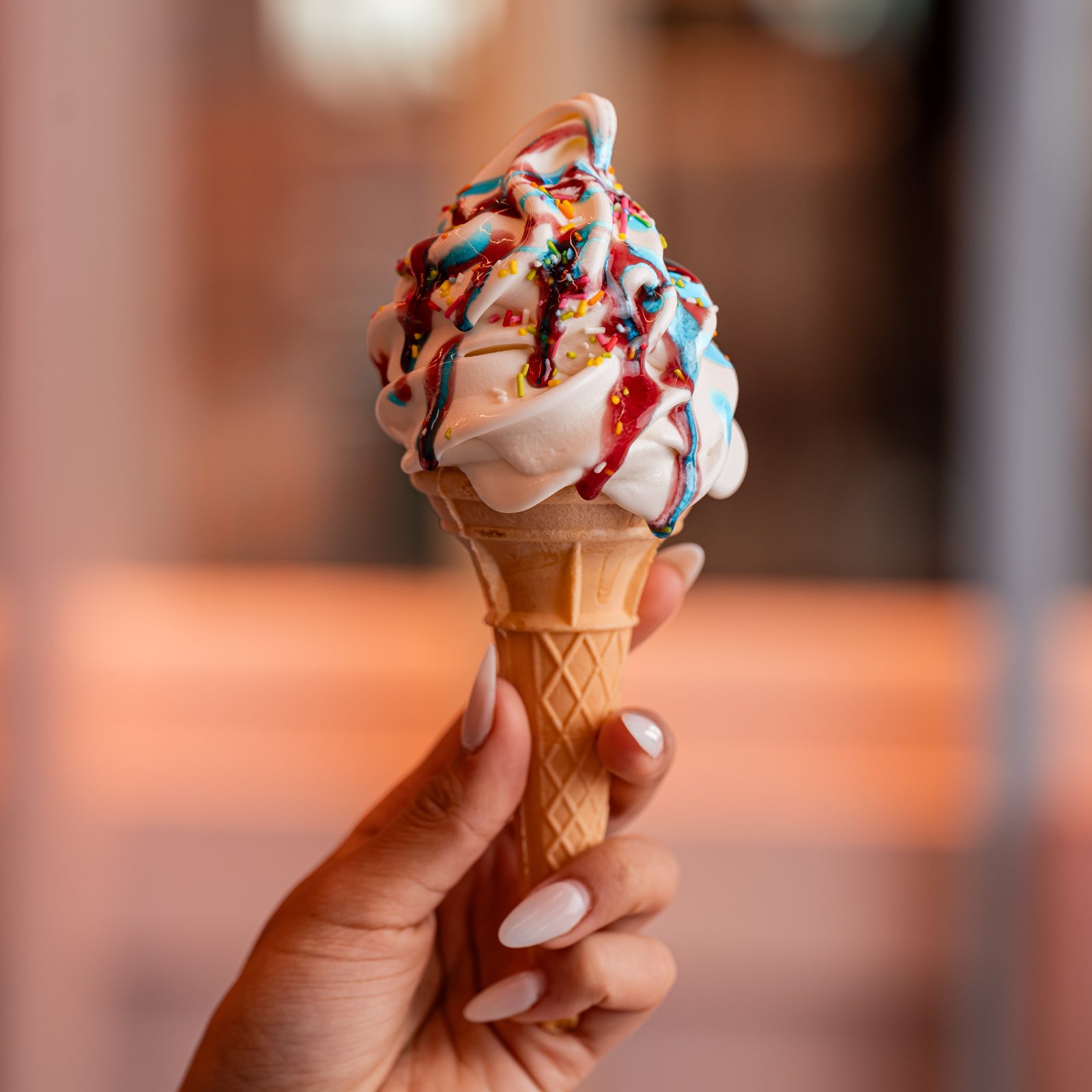 Doorstep Desserts dessert cone with toppings